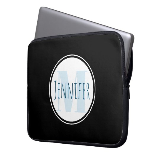 Vorlage lässiger Monogramm Laptopschutzhülle (Vorderseite Links)