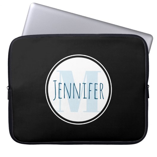 Vorlage lässiger Monogramm Laptopschutzhülle (Vorderseite)