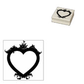 Vorlage legen Sie Ihren Namen Blumenhart Briefmark Gummistempel (Stempel)