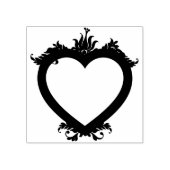 Vorlage legen Sie Ihren Namen Blumenhart Briefmark Gummistempel (Prägung)