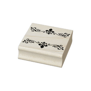 Vorlage legen Sie Ihren Namen dekorative Blume Ran Gummistempel