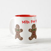 Vorlage "Milch für die Santa-Coffee-Tasse" Zweifarbige Tasse (Vorderseite Links)