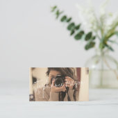 Vorlage Minimalistisches Skript Benutzerdefinierte Visitenkarte (Stehend Vorderseite)