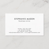 Vorlage Minimalistisches Skript Benutzerdefinierte Visitenkarte (Rückseite)