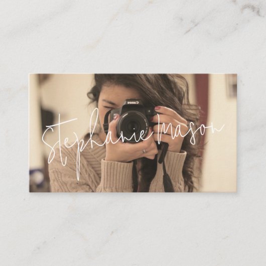 Vorlage Minimalistisches Skript Benutzerdefinierte Visitenkarte (Vorderseite)