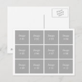 Vorlage mit 12 quadratischen Bildern Postkarte (Vorne/Hinten)