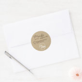 Vorlage mit Liebe Light Kraft Paper Logo Runder Aufkleber (Umschlag)