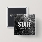 Vorlage mit schwarzem Marmor, anpassbarer Text Button (Vorne & Hinten)