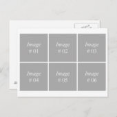 Vorlage mit sechs quadratischen Bildern Postkarte (Vorne/Hinten)