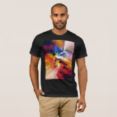 Vorlage Moderne Abstrakte Kunstmalerei Schwarz Far T-Shirt (Vorne ganz)