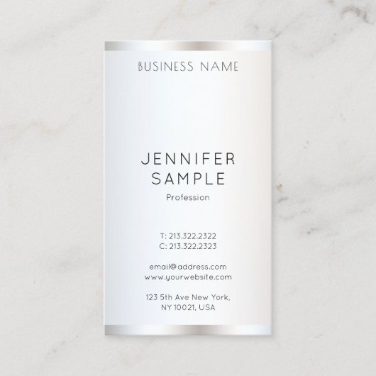 Vorlage Moderne, elegante, Berufliche Vertikale Visitenkarte (Vorderseite)
