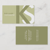 {VORLAGE} moderne Monogramm-Visitenkarten Visitenkarte (Vorne/Hinten)