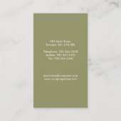 {VORLAGE} moderne Monogramm-Visitenkarten Visitenkarte (Rückseite)