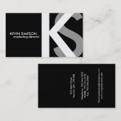 {Vorlage} moderne Monogramm-Visitenkarten Visitenkarte (Vorne/Hinten)