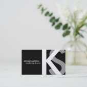 {Vorlage} moderne Monogramm-Visitenkarten Visitenkarte (Stehend Vorderseite)