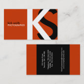 {VORLAGE} moderne Monogramm-Visitenkarten Visitenkarte (Vorne/Hinten)