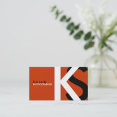 {VORLAGE} moderne Monogramm-Visitenkarten Visitenkarte (Stehend Vorderseite)