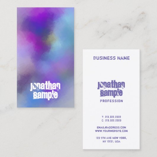 Vorlage Moderner Abstrakter Kunstfehler Visitenkarte (Vorne/Hinten)