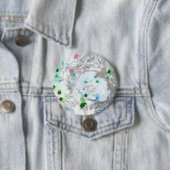 Vorlage Modernes, Abstraktes Marmor in rosa Blau Button (Beispiel)