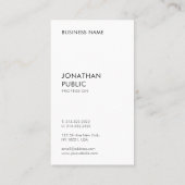Vorlage Modernes Minimalistisches Elegantes Berufl Visitenkarte (Rückseite)