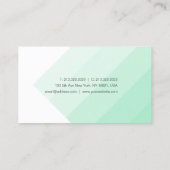 Vorlage Modernes, schmales, grünes Weiß Visitenkarte (Rückseite)