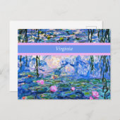 Vorlage Monet - Water Lilies 1919, Postkarte (Vorne/Hinten)