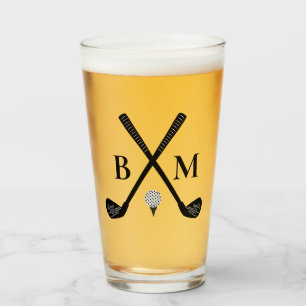 Vorlage Monogramm Initial Golf Club Dad Bier  Glas