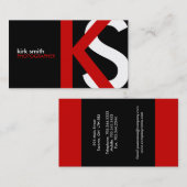 [VORLAGE] Monogramm-Visitenkarten Visitenkarte (Vorne/Hinten)