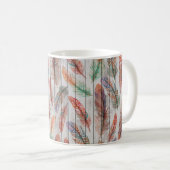 Vorlage nahtloses Muster mit Farbfedern. Fire Kaffeetasse (VorderseiteRechts)