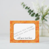 Vorlage "Orangefarbenes Muster" Postkarte (Stehend Vorderseite)