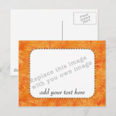Vorlage "Orangefarbenes Muster" Postkarte (Vorne/Hinten)
