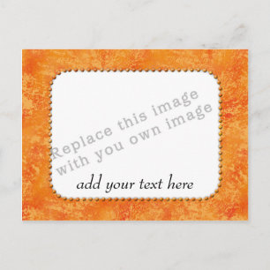 Vorlage "Orangefarbenes Muster" Postkarte