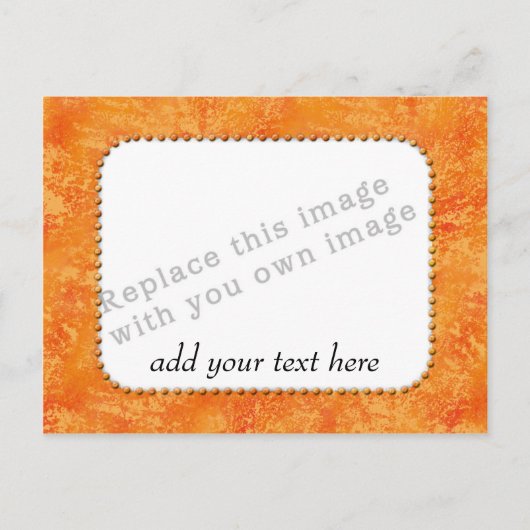 Vorlage "Orangefarbenes Muster" Postkarte (Vorderseite)