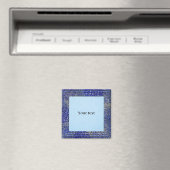 Vorlage - Pastellblau mit mittlerem blauen Rahmen Magnet (In Situ (Geschirrspüler))