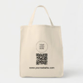 Vorlage QR-Code Ihre Logo-Website-Adresse hochlade Tragetasche (Vorne)