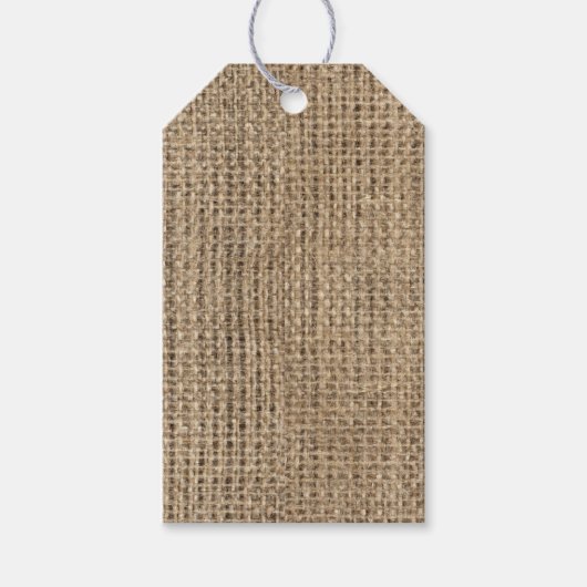 Vorlage: Rustic Burlap Geschenkanhänger (Vorderseite)
