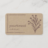 Vorlage Rustikale Blume Visitenkarte (Vorderseite)