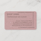 Vorlage Rustikale Blume Visitenkarte (Rückseite)