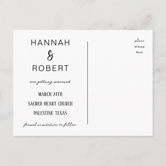 Vorlage Save the Date (Rückseite)