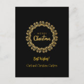 Vorlage, schönes Schwarz und Gold, Postkarte (Vorderseite)