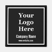 Vorlage schwarz und weiß mit Firmenlogo Magnet (Vorne)