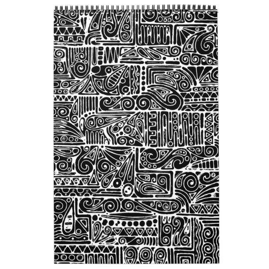 Vorlage "Schwarz-Weiß-Geometrie" Art 2 Kalender (Titelbild)