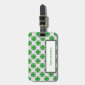 Vorlage von Kenneth Yoncich zu grünen Klemmen Gepäckanhänger (Vorderseite vertikal)