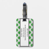 Vorlage von Kenneth Yoncich zu grünen Klemmen Gepäckanhänger (Rückseite vertikal)