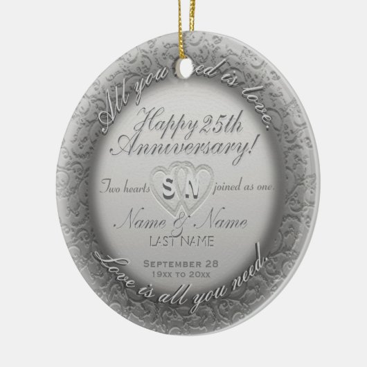 Vorlage zum 25. Jubiläum Keramikornament (Links)