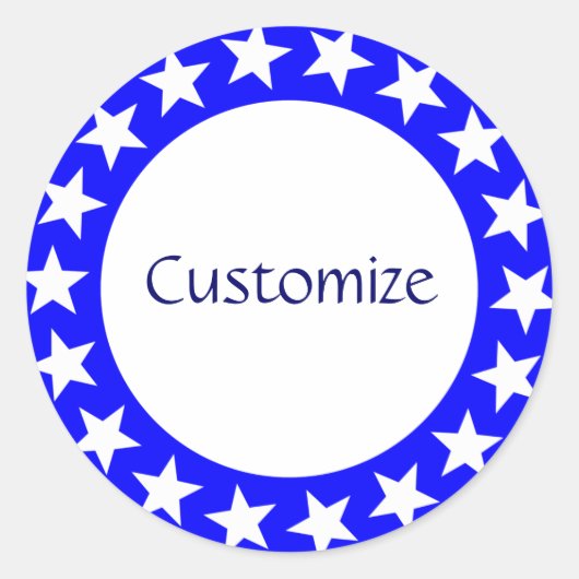 Vorlage zum Anzeigen von Sternen - 2 Runder Aufkleber (Vorderseite)