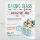 Vorlage zum Backen von Cake Decoration-Klassenerei Flyer (Vorne)