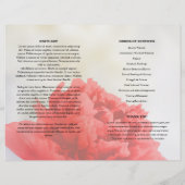 Vorlage zum Beerdigungsprogramm für rote Nelken (Rückseite)