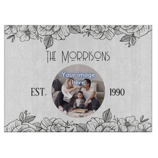 Vorlage zum Blumenanfang Schneidebrett (Vorderseite)