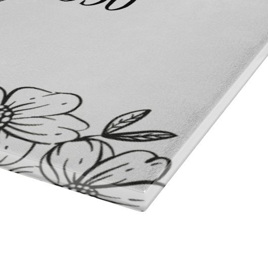 Vorlage zum Blumenanfang Schneidebrett (Ecke)